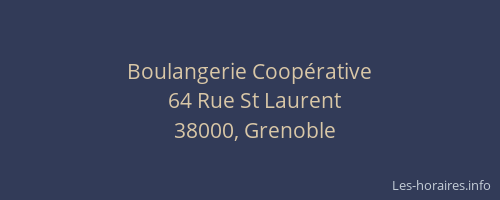 Boulangerie Coopérative