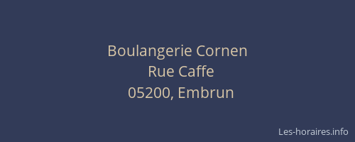 Boulangerie Cornen