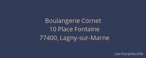 Boulangerie Cornet