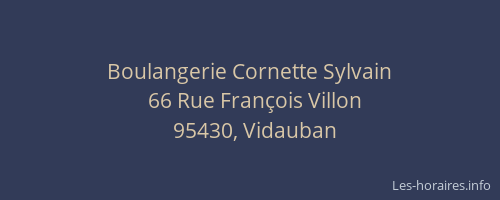 Boulangerie Cornette Sylvain