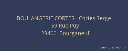 BOULANGERIE CORTES - Cortes Serge
