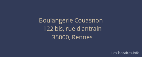 Boulangerie Couasnon