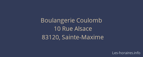 Boulangerie Coulomb