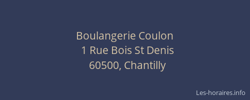 Boulangerie Coulon