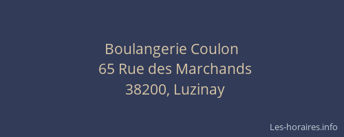 Boulangerie Coulon