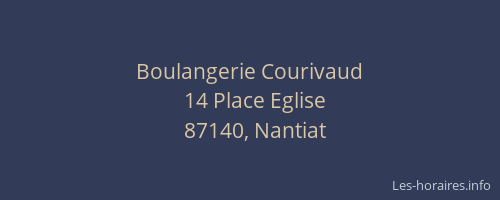 Boulangerie Courivaud