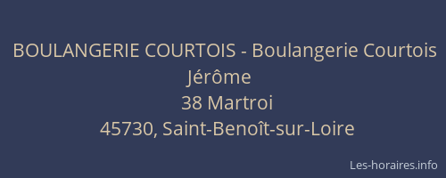 BOULANGERIE COURTOIS - Boulangerie Courtois Jérôme