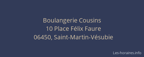 Boulangerie Cousins