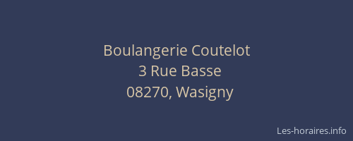 Boulangerie Coutelot