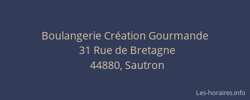 Boulangerie Création Gourmande