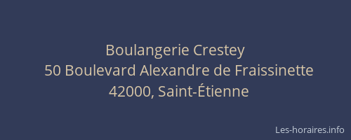 Boulangerie Crestey