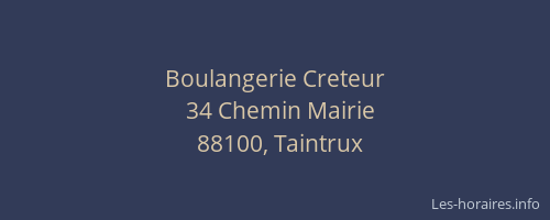 Boulangerie Creteur
