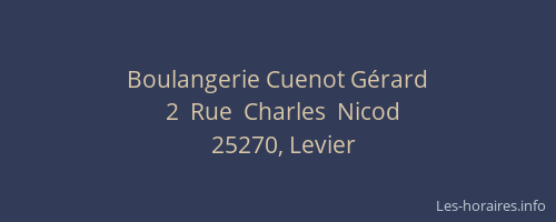 Boulangerie Cuenot G&eacute;rard