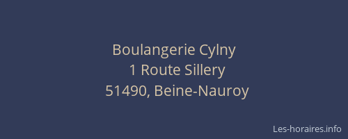 Boulangerie Cylny