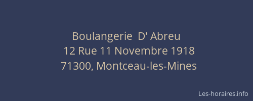 Boulangerie  D' Abreu