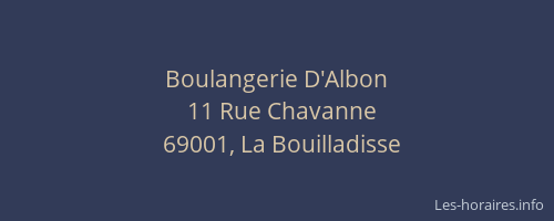 Boulangerie D'Albon
