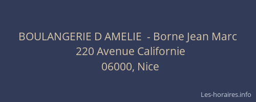 BOULANGERIE D AMELIE  - Borne Jean Marc