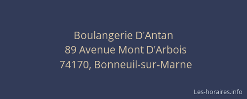 Boulangerie D'Antan