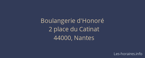 Boulangerie d'Honoré