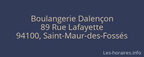 Boulangerie Dalençon