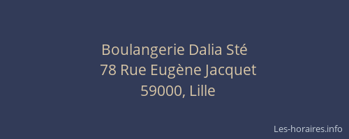 Boulangerie Dalia Sté