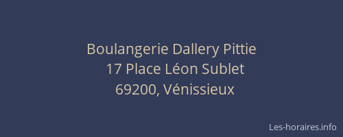 Boulangerie Dallery Pittie