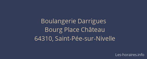 Boulangerie Darrigues