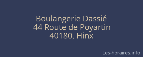 Boulangerie Dassié