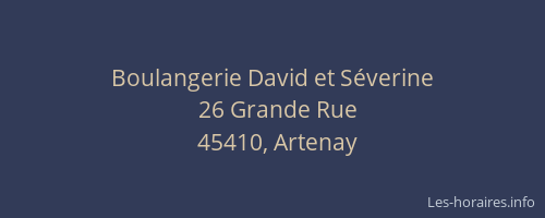 Boulangerie David et S&eacute;verine