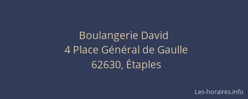 Boulangerie David