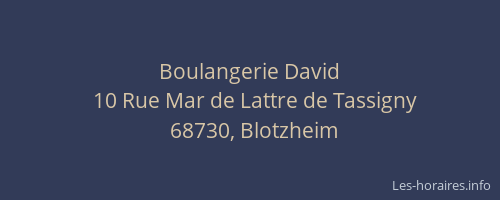 Boulangerie David