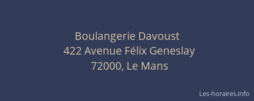 Boulangerie Davoust