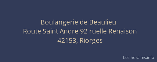 Boulangerie de Beaulieu