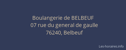 Boulangerie de BELBEUF