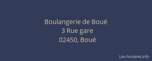 Boulangerie de Boué