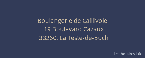Boulangerie de Caillivole