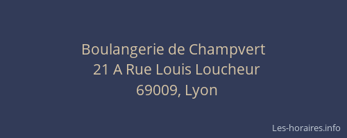 Boulangerie de Champvert