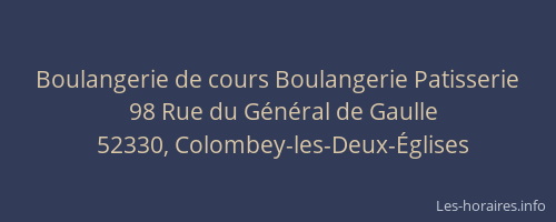 Boulangerie de cours Boulangerie Patisserie