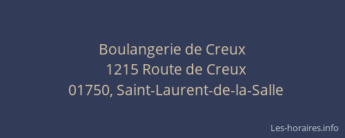 Boulangerie de Creux