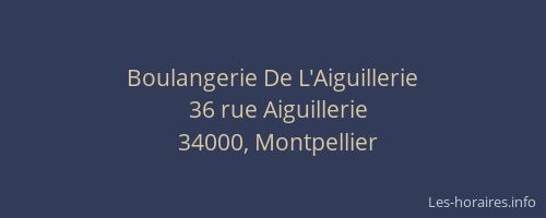 Boulangerie De L'Aiguillerie