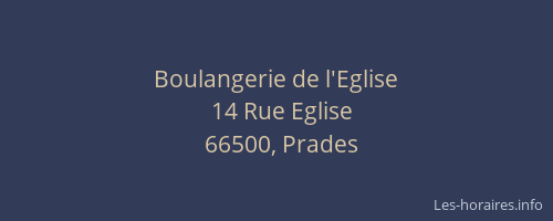 Boulangerie de l'Eglise