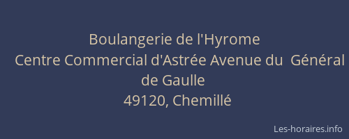 Boulangerie de l'Hyrome