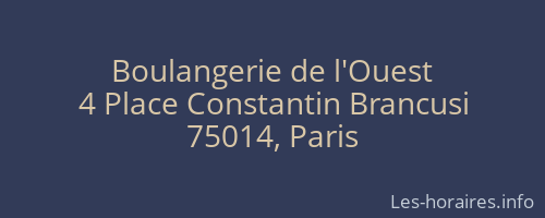Boulangerie de l'Ouest