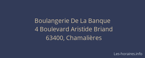 Boulangerie De La Banque