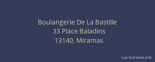 Boulangerie De La Bastille
