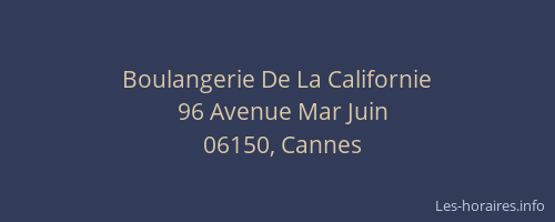 Boulangerie De La Californie
