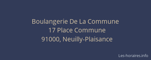 Boulangerie De La Commune