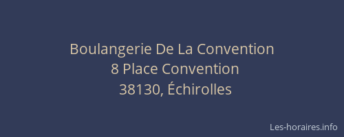 Boulangerie De La Convention