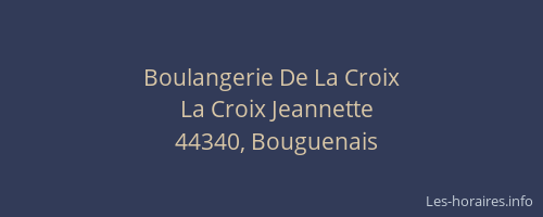 Boulangerie De La Croix