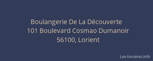 Boulangerie De La Découverte